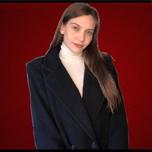 Vintage black trench coat